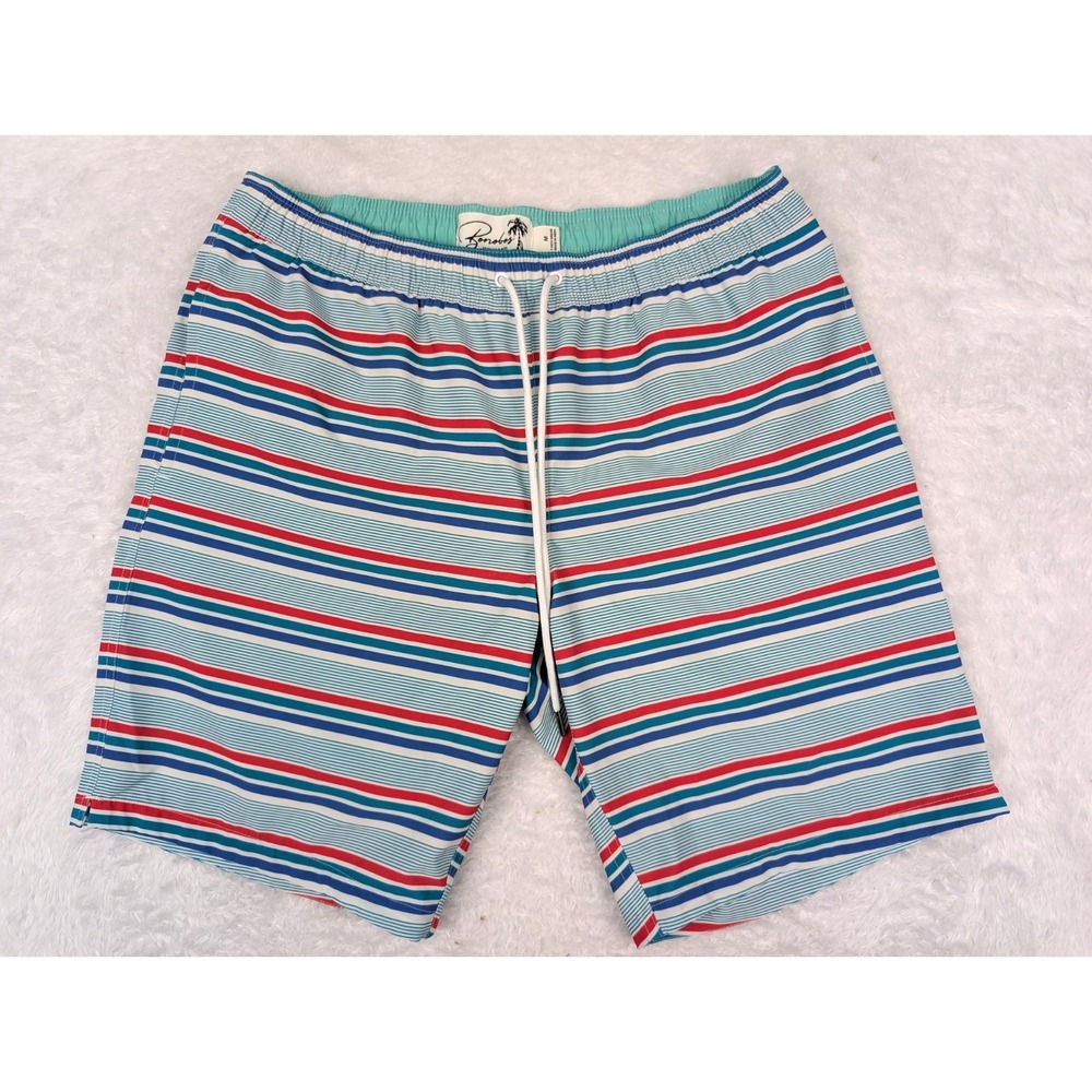 Bonobos Swim‎ Trunks Men's M Striped Drawstring Lined Swim Shorts